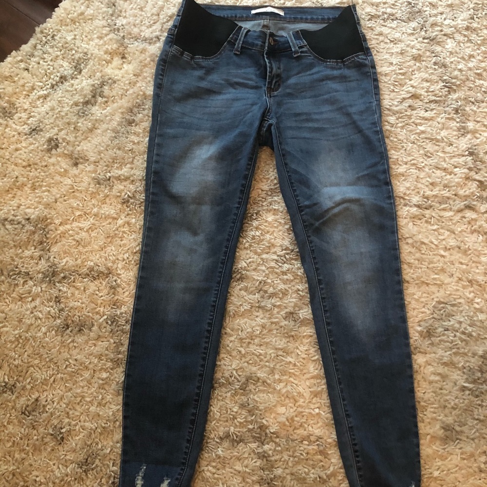 Pinkblush Maternity Skinny Ankle Jeans
